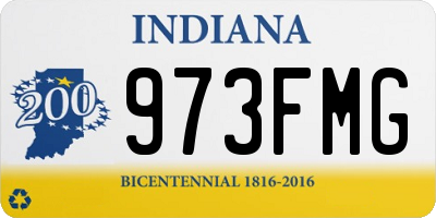 IN license plate 973FMG