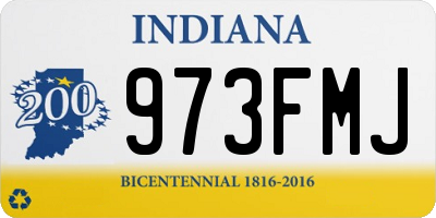 IN license plate 973FMJ