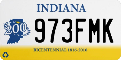 IN license plate 973FMK