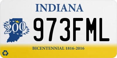 IN license plate 973FML