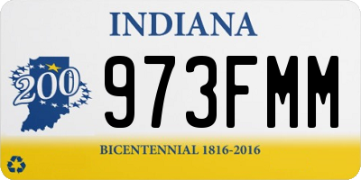 IN license plate 973FMM