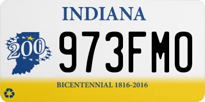 IN license plate 973FMO