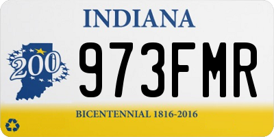 IN license plate 973FMR