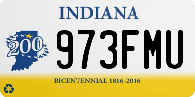 IN license plate 973FMU