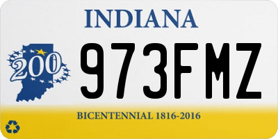 IN license plate 973FMZ