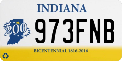 IN license plate 973FNB