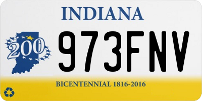 IN license plate 973FNV
