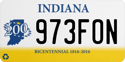 IN license plate 973FON