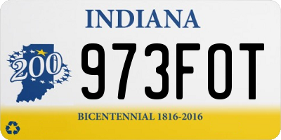 IN license plate 973FOT