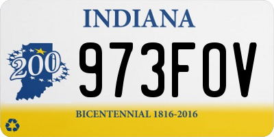 IN license plate 973FOV