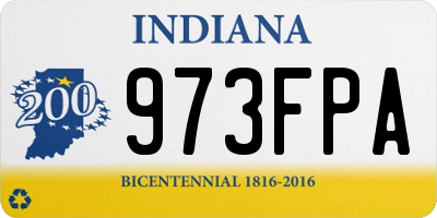 IN license plate 973FPA