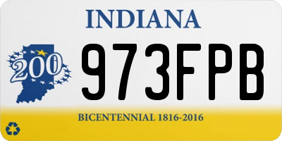 IN license plate 973FPB
