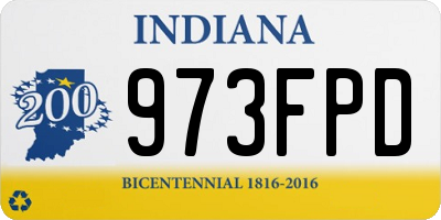 IN license plate 973FPD