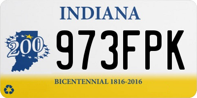 IN license plate 973FPK