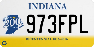 IN license plate 973FPL
