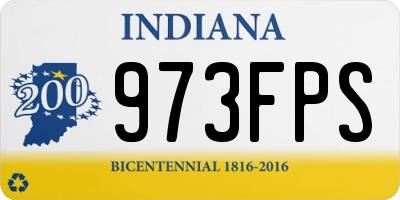 IN license plate 973FPS