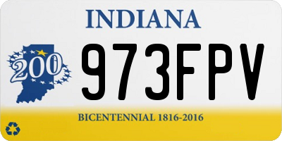 IN license plate 973FPV
