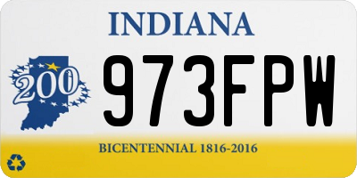 IN license plate 973FPW