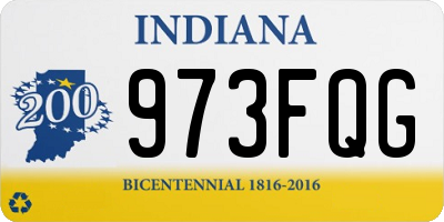 IN license plate 973FQG