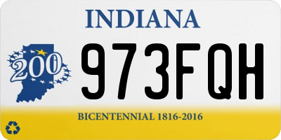 IN license plate 973FQH
