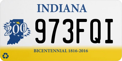 IN license plate 973FQI