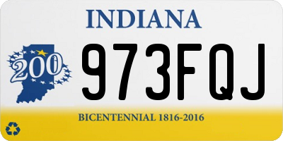 IN license plate 973FQJ