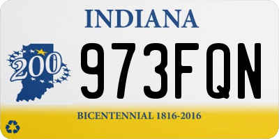 IN license plate 973FQN