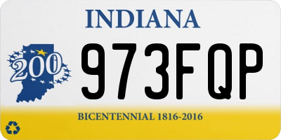 IN license plate 973FQP