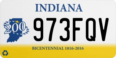 IN license plate 973FQV