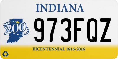 IN license plate 973FQZ