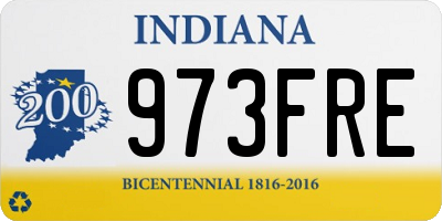 IN license plate 973FRE