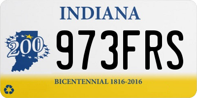 IN license plate 973FRS
