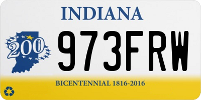 IN license plate 973FRW