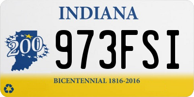 IN license plate 973FSI