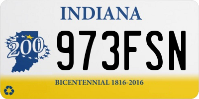IN license plate 973FSN