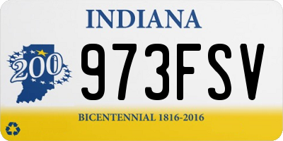 IN license plate 973FSV
