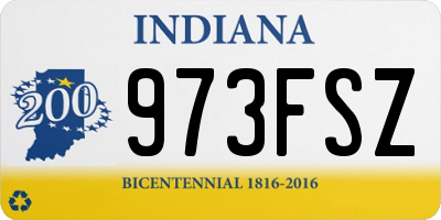 IN license plate 973FSZ