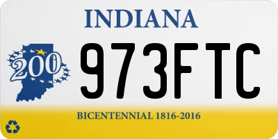 IN license plate 973FTC