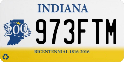 IN license plate 973FTM