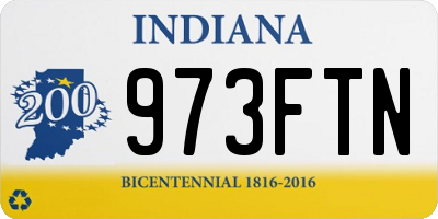IN license plate 973FTN