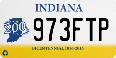 IN license plate 973FTP