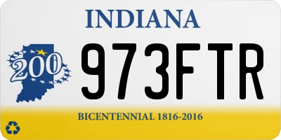 IN license plate 973FTR