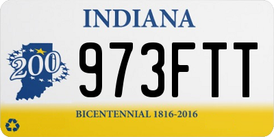 IN license plate 973FTT