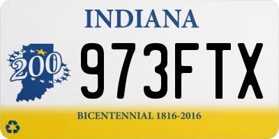 IN license plate 973FTX