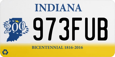 IN license plate 973FUB