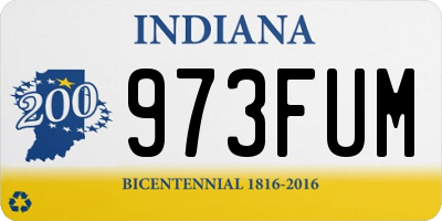 IN license plate 973FUM