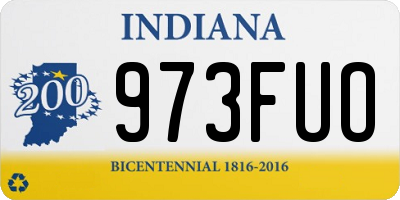IN license plate 973FUO