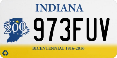 IN license plate 973FUV