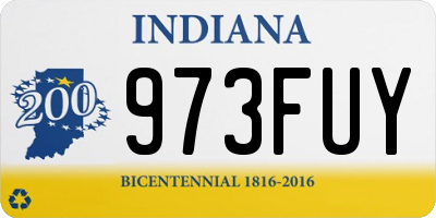 IN license plate 973FUY
