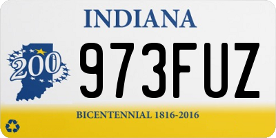 IN license plate 973FUZ